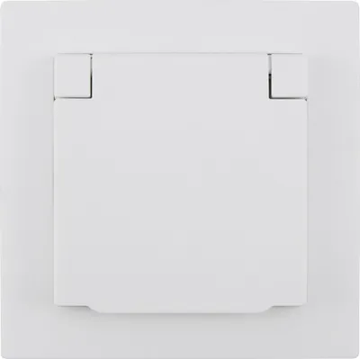 Obrázek produktu pro Zásuvka McPower ''Flair'' s uzemňovacím kontaktem, 250 V/16 A, pod omítku, IP44, bílá
