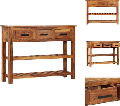 Image de vidaXL Buffet à 3 tiroirs 110x30x80 cm Bois massif d'acacia -  Buffets