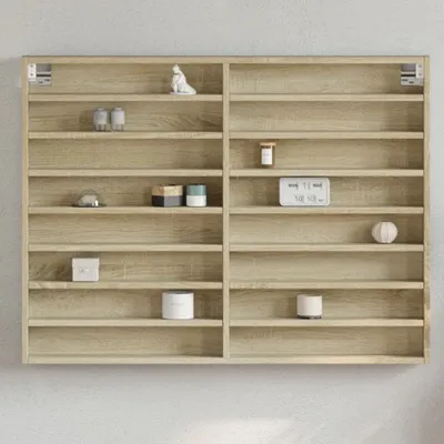 Zdjęcie produktu dla vidaXL Gablota dąb sonoma 100x8,5x75 cm Materiał drewnopochodny