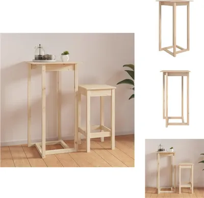Obrázek produktu pro vidaXL Barový stůl 60x60x110 cm z masivního borovicového dřeva - Jídelní stoly