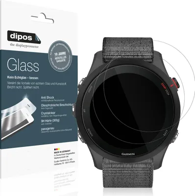 Produktbild von 2x Schutzfolie für Garmin Forerunner 255 - Anti-Shock 9H Folie dipos Glass Kunststoffglas