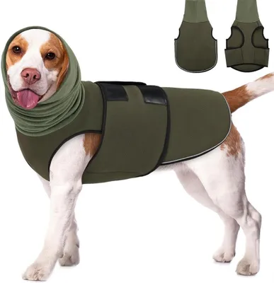 Produktbild von 2-in-1 Hundemantel mit reflektierenden Streifen und Kopfbedeckung