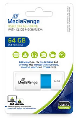 Image de MediaRange MR974 Clé USB 2.0 - 64 Go, Color Edition, bleu clair