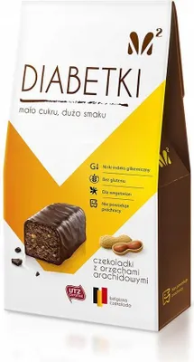 Produktbild von Diabetki Erdnussschokolade für Diabetiker 100 g