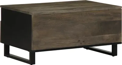 Obrázok produktu pre Konferenčný stolík, čierny 80x54x40 cm, mangový masív