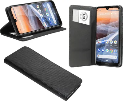 Zdjęcie produktu dla cofi1453® Etui Book "Smart" kompatybilne z telefonem komórkowym NOKIA 3.2 pokrowiec portfel pokrowiec ochronny z funkcją podstawki, miejsce na kartę czarny
