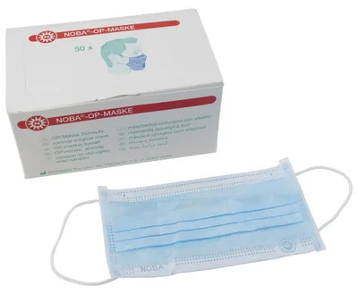 Produktbild von Chirurgische Einwegmaske mit Ohrschlaufe EN 14683, Typ IIR (Pack à 50 Stück)