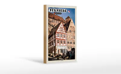 Produktbild von Holzschild Städte Nürnberg Deutschland Altstadt 12x18 cm Dekoration