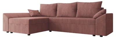 Produktbild von MIRJAN24 Ecksofa Dante L Cord, Eckcouch, Couch mit Bettkasten und Schlaffunktion, L-Form, Wohnzimmer (Farbe: Poso 29)