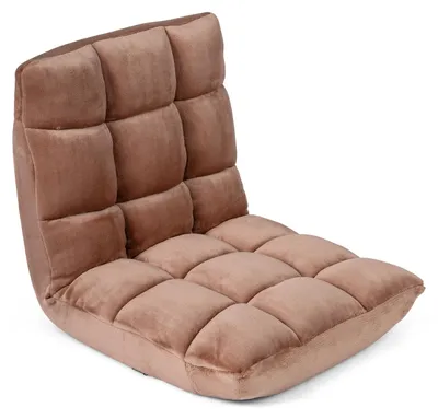 Immagine prodotto di Divano da pavimento KOMFOTTEU con schienale regolabile, divano imbottito per pavimento con funzione letto, sedia pieghevole per la meditazione, poltrona relax da pavimento, sedia da pavimento per soggiorno, camera da letto e balcone, resistente fino a 160 kg