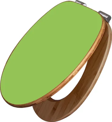 Produktbild von banjado Design WC Sitz Bambus Absenkautomatik -Limettengrün - Toilettendeckel mit Absenkautomatik Holz/hochwertiger Bambus Klodeckel/WC-Sitz für alle gängigen Toiletten [TDB2 0016]
