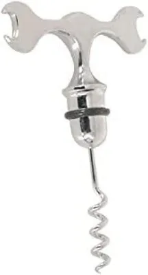 Produktbild von Korkenzieher aus Metall Stahl, 12 x 8 x 2 cm, Silber