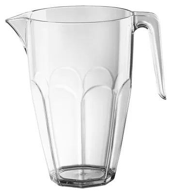 Immagine prodotto di Caraffa in plastica riutilizzabile, adatta per acqua o vino, capacità 2,25 litri, infrangibile, Immagine generata dall'IA