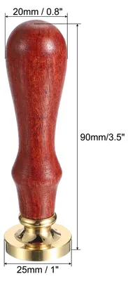 Produktbild von Siegelstempel Personalisiert, Blumen, Siegelwachs-Stempel Klassisch Retro Abnehmbarer Messingkopf Holzgriff fš¹r Umschl?ge Einladungskarten, Braun