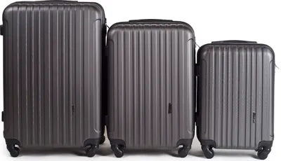 Produktbild von WINGS Flamingo Kofferset 3 Stück ABS+ Hartschalenkoffer mit Erweiterung, TSA Schloss & 4 Rollen, Größen S/M/L robust edel