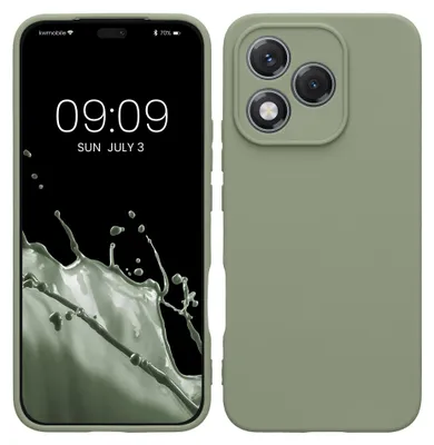 Produktbild von kwmobile Handyhülle für HONOR 400 Lite Hülle - weiches Handy Silikon Case - Schutzhülle Cover - Graugrün