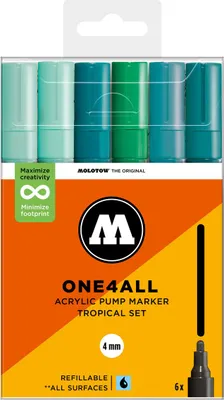Image de Marqueur acrylique Molotow One4All 227HS Tropical Set