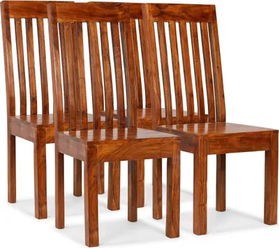 Image de Chaises à manger lot de 4 bois massif moderne
