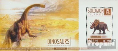 Produktbild von Briefmarken Salomoninseln 2014 Mi Block 345 (kompl. Ausg.) postfrisch Dinosaurier