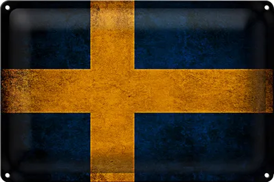 Produktbild von Blechschild Flagge 30x20cm Schweden Fahne