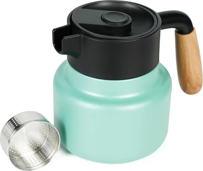 Productafbeelding van Thermosbeker, dubbelwandig, 800 ml, roestvrij staal, groen, geïsoleerd