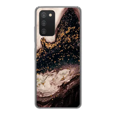 Produktbild von MuchoWow® Handyhülle Schutzhülle Hülle für Samsung galaxy a73 Naturstein - Gold - Schwarz Silikon Softcase Handy Hülle - Handyhülle