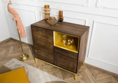 Produktbild von MASSIVMOEBEL24 Kommode Mango 90x45x85 braun geölt CHICAGO #108