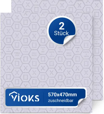 Produktbild von VIOKS Fettfiltermatte Universal 570x470mm Set 2x für Dunstabzugshaube