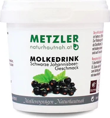 Produktbild von Süßmolke Pulver Schwarze Johannisbeer 100g von Metzler Molke