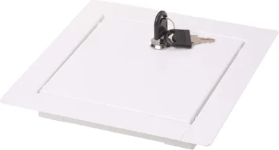 Zdjęcie produktu dla Aqbau® Drzwiczki rewizyjne Drzwiczki rewizyjne białe z kluczem (20x20cm)