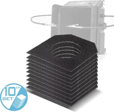Produktbild von STAHLWERK Aktivkohlefilter Rückseite 10er Set für Dunstabzug FE-27 ST