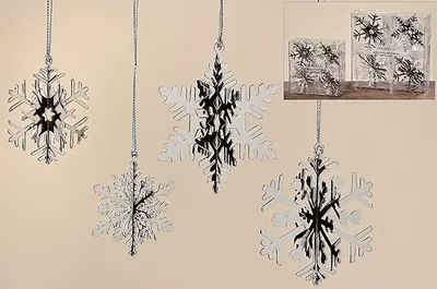 Produktbild von 4x weihnachtliche Anhänger Schneeflocke Fensterdekoration