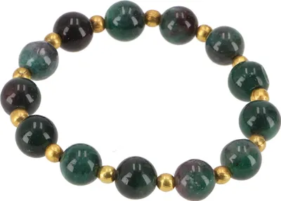 Produktbild von Mala Armband, Handmala, Buddhistischer Schmuck, Perlenarmband 10 mm - Achat, Grün, Halbedelstein, Armreifen & Armbänder Modeschmuck