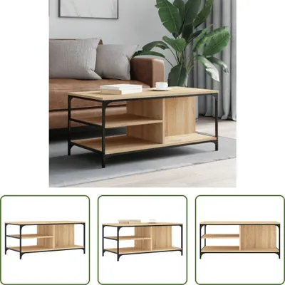 Produktbild von The Living Store Couchtisch Sonoma-Eiche 100x50x45 cm Holzwerkstoff
