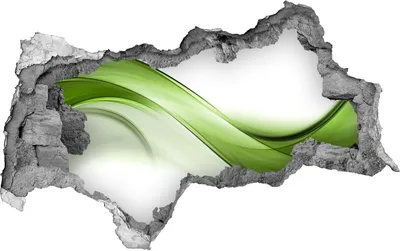 Produktbild von Selbstklebender Loch-3D-Aufkleber 95x73 cm grüne Welle