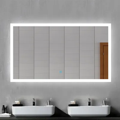 Produktbild von LED Badspiegel Badezimmerspiegel 120x70 mit Beleuchtung Lichtspiegel Wandspiegel mit Touch-schalter beschlagfrei IP44 energiesparend Kaltweiß