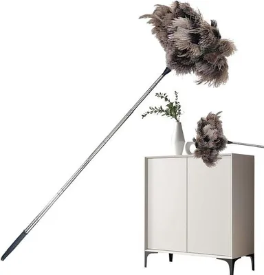 Produktbild von Staubwedel mit teleskopischem Griff - Elektrostatische Anziehung - 100 cm