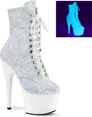 Produktbild von ADORE-1020LG Damen Booties von Pleaser, Weiß  , EU 38, US 8