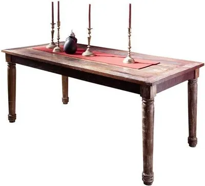 Produktbild von MASSIVMOEBEL24.DE Esstisch Altholz 150x80x76 mehrfarbig lackiert FABLE #07