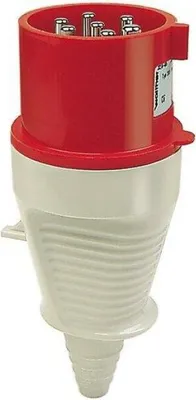 Immagine prodotto di Spina 16A 7P 400V 6h IP44 - Spina CEE 16A 7p 6h 400 V (50+60 Hz) rosso 210706