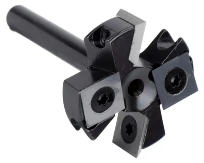 Produktbild von Oberflächenfräser für CNC-Spoilboards, Kohlenstoffstahl, 4-schneidig, 38,1 mm Durchmesser für präzise Holzverarbeitung
