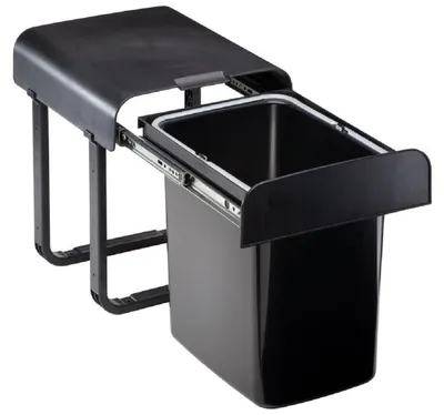 Produktbild von Victory Einbau-Abfallsammler 16 Liter schwarz mit Vollauszug ab 300 mm Schrank