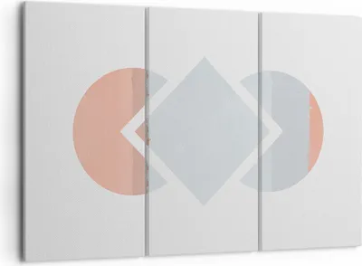 Produktbild von Bild auf Leinwand - Leinwandbild - 3 Teile - Stück Geometrisch Diamant - 105x70cm - Wand Bild - Wanddeko - Wandbilder - Leinwanddruck - Bilder - Wanddekoration - Leinwand bilder - CE105x70-4690