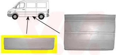 Produktbild von VAN WEZEL Seitenwand Reparaturblech passend für MERCEDES-BENZ SPRINTER 3-t Kasten (903) SPRINTER 3-t Bus (903) SPRINTER 2-t Kasten (901, 902) für VW