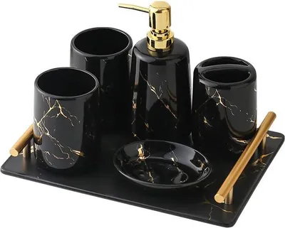 Immagine prodotto di Set da bagno in 5 parti - Nero