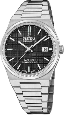 Produktbild von Festina F20028/4 Herrenuhr Swiss Made Rivé Automatik 40mm 10ATM