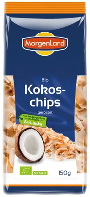 Produktbild von Kokoschips - geröstet 150g 4er Pack