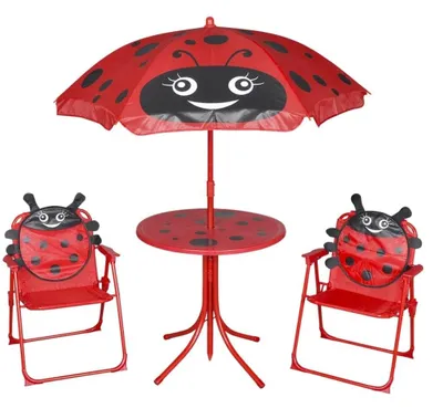 Produktbild von Gartenlounge-Set mit Bierbank für Kinder, inklusive Sonnenschirm