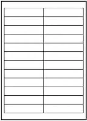 Obrázek produktu pro Štítky s logem 100 mm x 23 mm, A4, matně bílé, 24 štítků, 140 g/m2, balení po 10 kusech, pro inkoustové a laserové tiskárny