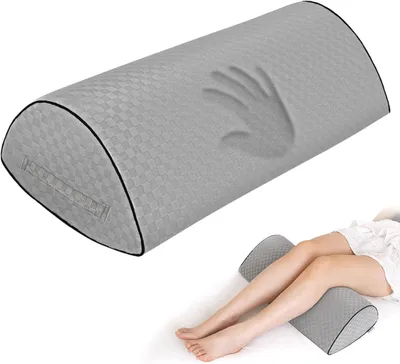 Produktbild von Kniekissen für Seitenschläfer, Memory-Schaum-Kissen gegen Hüft- und Rückenschmerzen, ergonomische Schlafunterstützung (Grau)